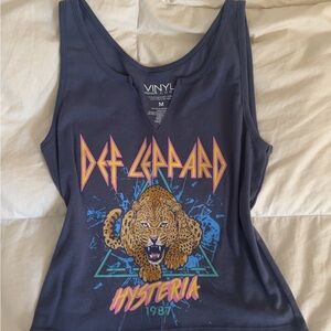 Vinyl Def Leppard Hysteria Tank Top - Navy